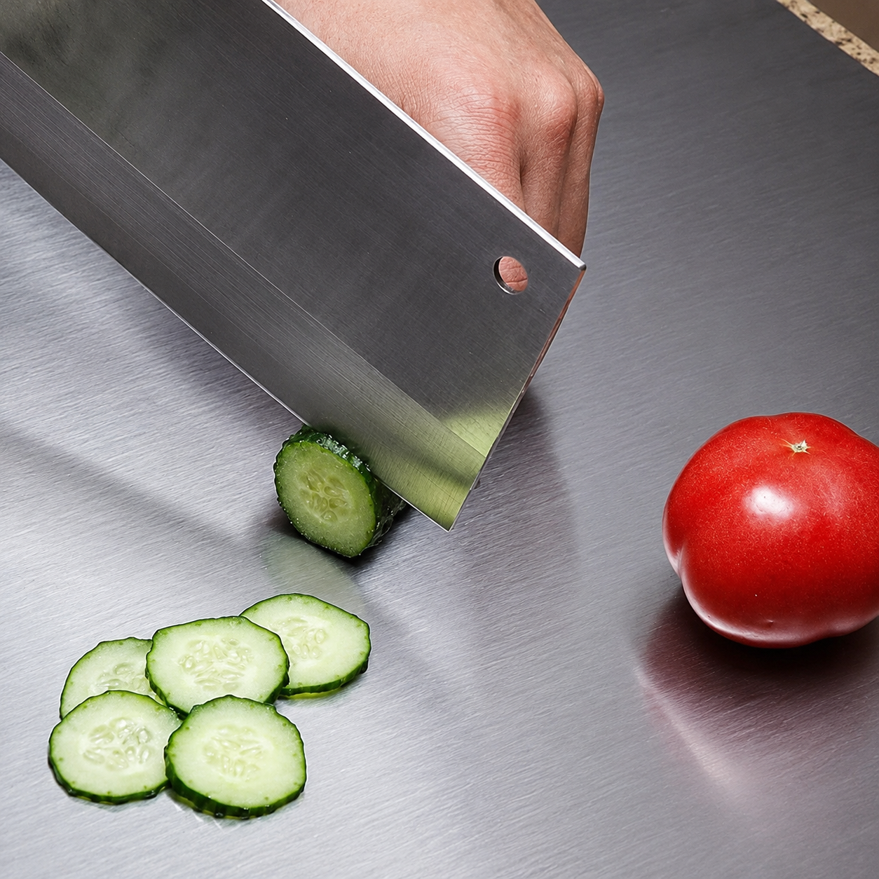 Multipurpose Stainless Steel kitchen Board – Chop, Slice, Knead & Roll